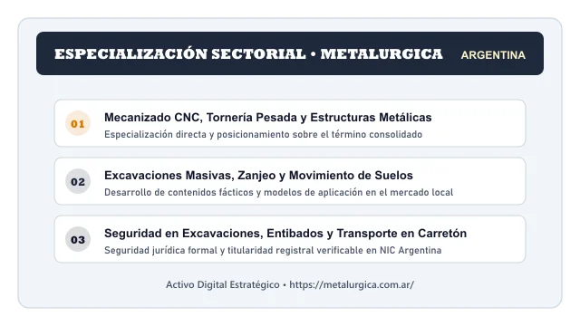 Enfoque temático y aplicaciones de negocio para el activo digital metalurgica.com.ar (Metalurgica)